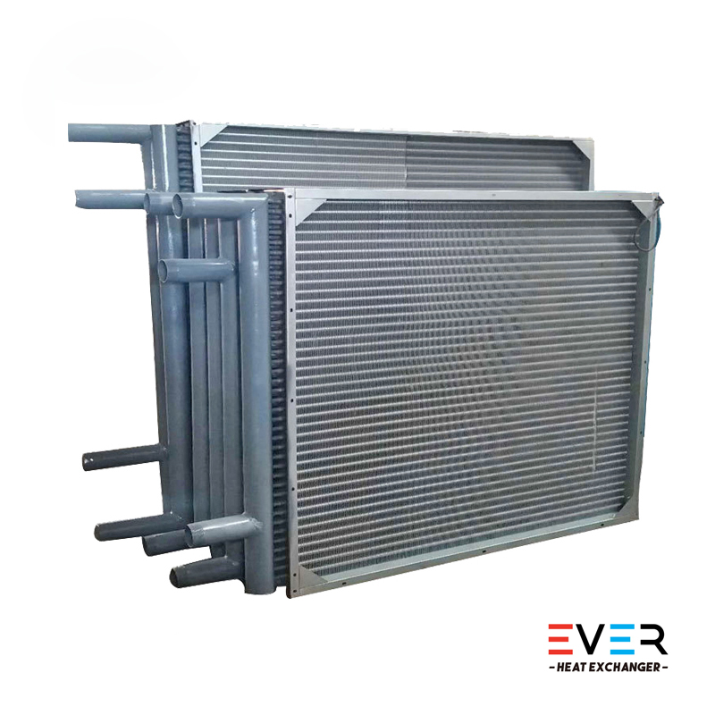 Multi-row air cooler coil for industrial process cooling