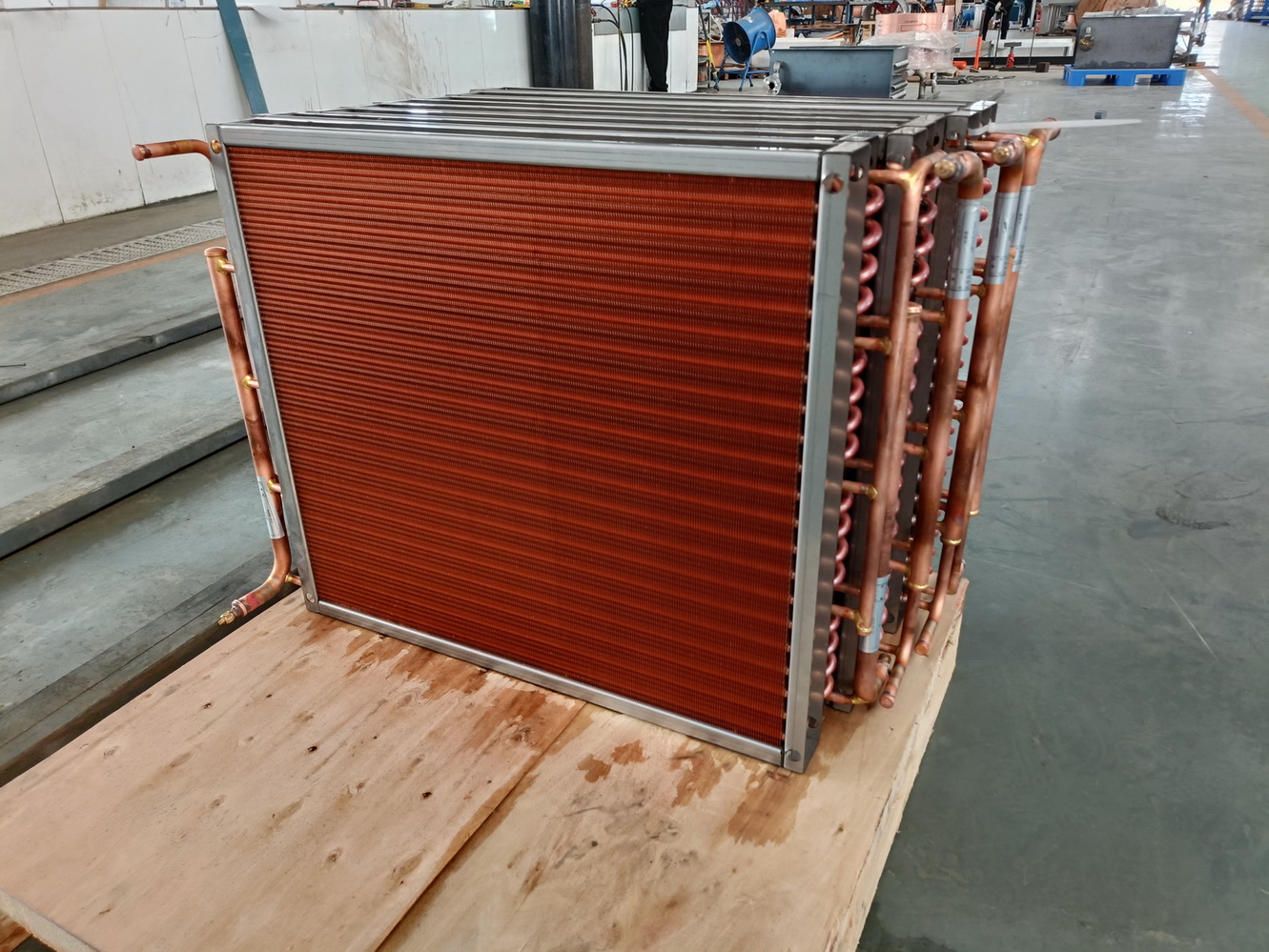 Air Cooled Copper Tube Heat Exchanger for Industrial Refrigeration Condensers