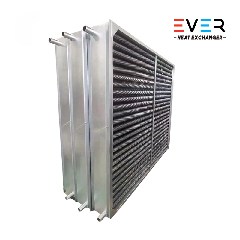 Finned air cooler coil for high temperature environments
