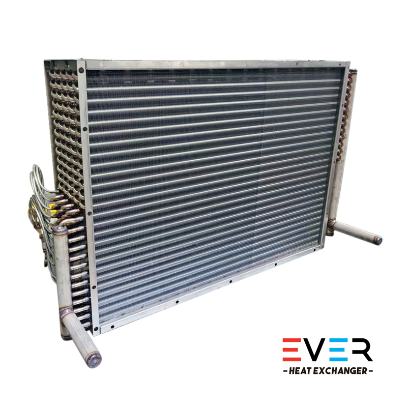 Industrial freezer evaporator with high air volume design