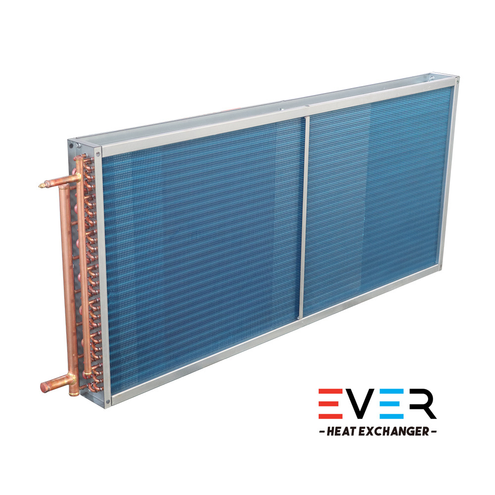 HVAC condenser coil with optimized fin spacing design