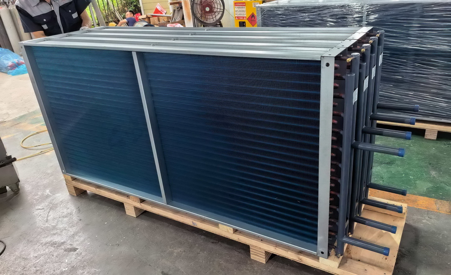 Heavy-Duty Finned Tube Heat Exchanger with 15.88mm Copper Tube for Generator Set Cooling